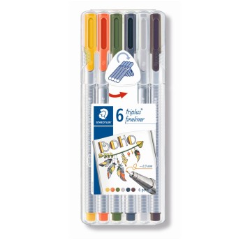 Cienkopis triplus, 0.3 mm, BOHO, 6 kol. w etui, S