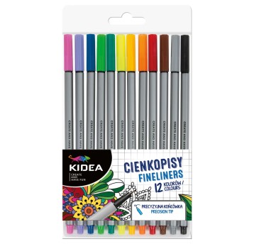 CIENKOPISY 12 KOLORÓW KIDEA 4321