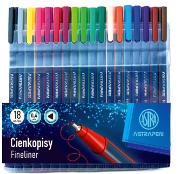 CIENKOPISY TRÓJKĄTNE 0,4MM ASTRAPEN 18SZT 3084