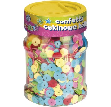 CONFETTI CEKINOWE KÓŁKA MIX KOL. 100G 335116003