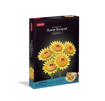 CUBIC FUN DUŻY BUKIET KWIATÓW SŁONECZNIKI 8660