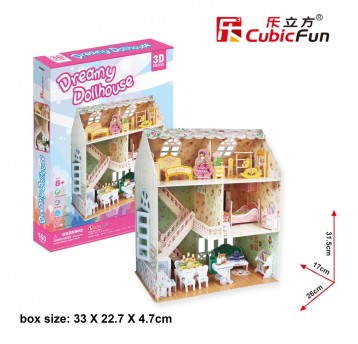 CUBIC FUN PUZZLE 3D DREAMY DOMEK DLA LALEK 160EL