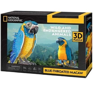 CUBIC FUN PUZZLE 3D ZAGROŻONE ZWIERZĘTA ARA SZAFIR