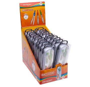 CYRKIEL METALOWY W ETUI Z GRAFITAMI 0764 A'20