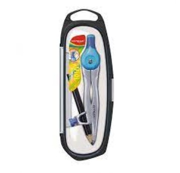 CYRKIEL METALOWY W ETUI Z OŁÓWKIEM 3834