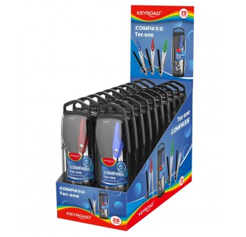 CYRKIEL METALOWY W ETUI Z OŁÓWKIEM 4952 A'20