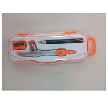 CYRKIEL SZKOLNY PC-102 Z OŁÓWKIEM POMARAŃCZ. 0064