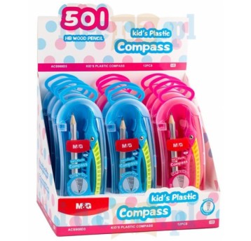 CYRKIEL SZKOLNY Z OŁÓW.PLASTIKOWY 2 RÓŻNE KOL 3872