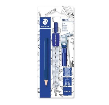 Cyrkiel szkolny z uniwersalnym adapterem + etui na