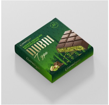 CZEKOLADA DUBAJSKA Z PISTACJAMI 100G