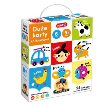 CZUCZU DUŻE KARTY KONTRAST DLA DZIECI 6+9+ 2671