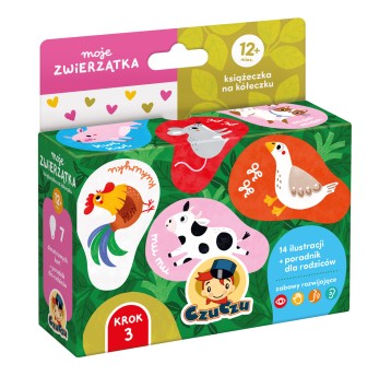 CzuCzu Moje zwierzątka 12m+ książeczka na kółeczku