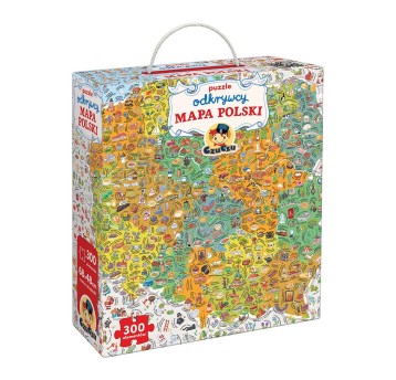 CzuCzu Puzzle odkrywcy Mapa Polski 300 el. 4553