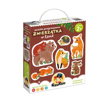 CzuCzu Puzzle progresywne Zwierzątka w lesie 1835
