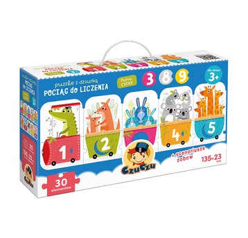 CZUCZU PUZZLE Z DZIURKĄ POCIĄG DO LICZENIA 0753