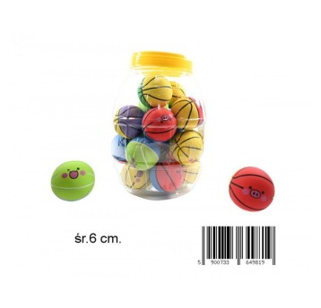 D42873 / PIŁKA KAUCZUKOWA 6CM (24/288) A'24