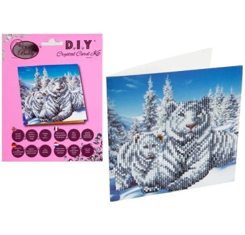 DIAMENTOWA MOZAIKA 18X18 BIAŁE TYGRYSY 4523