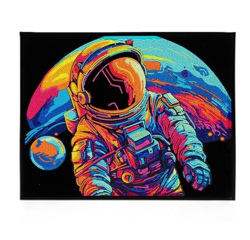 DIAMOND DOTZ ADULTS FLOCKED NEON ASTRONAUT 3609