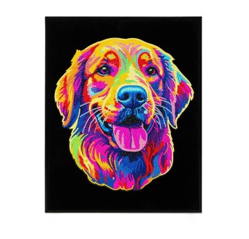 DIAMOND DOTZ ADULTS FLOCKED NEON GOLDEN RETR. 3678