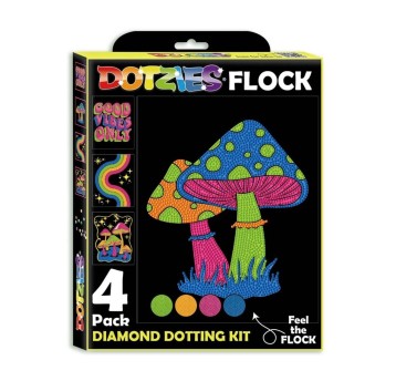 DIAMOND DOTZ ADULTS FLOCKED NEON GOOD VIBES 4422