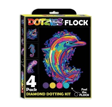 DIAMOND DOTZ ADULTS FLOCKED NEON SEA LIFE 4453