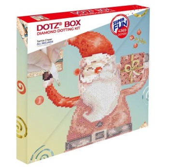 DIAMOND DOTZ DOTZ BOX SANTA CHEER 4493