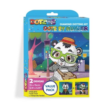 DIAMOND DOTZ DOTZ BY NUMBER PANDA TIME 5245