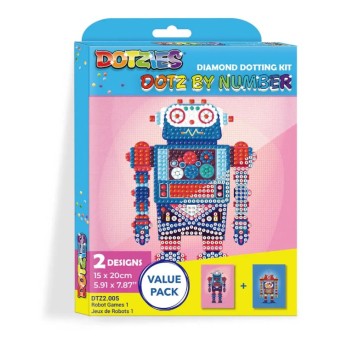 DIAMOND DOTZ DOTZ BY NUMBER ROBOT GAMES 5160