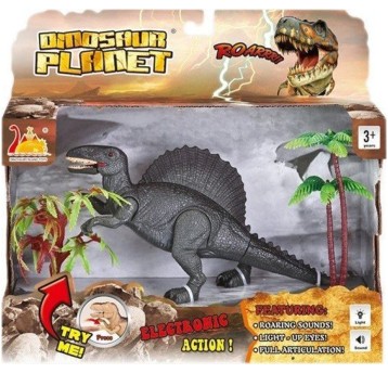 DINOZAUR NA BATERIE SZARY 6563