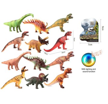 DINOZAUR Z DŹWIĘKIEM 26X16X10CM 12RODZ 0756