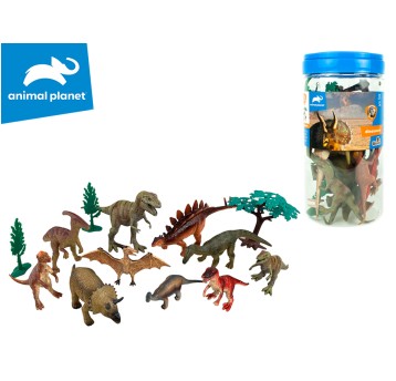 DINOZAURY 13SZT W SŁOIKU 24CM 4848