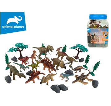 DINOZAURY 30SZT W SŁOIKU 14X14X21CM 4541