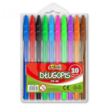 DŁUGOPIS 10KOL. KOLORI PB-88 7650