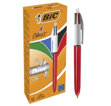 DŁUGOPIS 4 COLOURS SHINE RED (12) 7613
