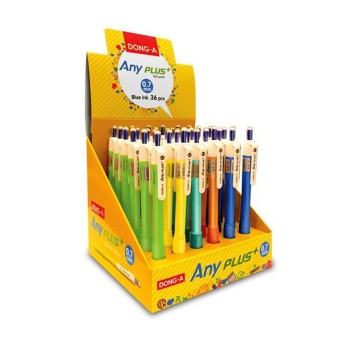 DŁUGOPIS ANYPLUS 0,7MM NIEBIESKI WKŁ. (36) 2502