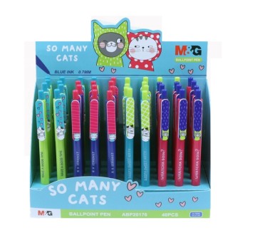 DŁUGOPIS AUT. SO MANY CATS 0,7MM (40) DISP. 3361