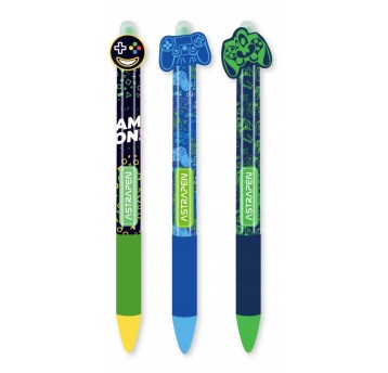 Długopis automat wymazywalny z gumowym uchwy A'36