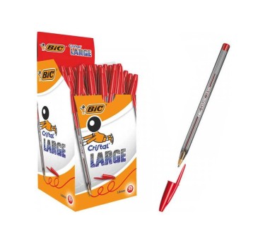 DŁUGOPIS BIC CRISTAL LARGE CZERWONY A'50 1661