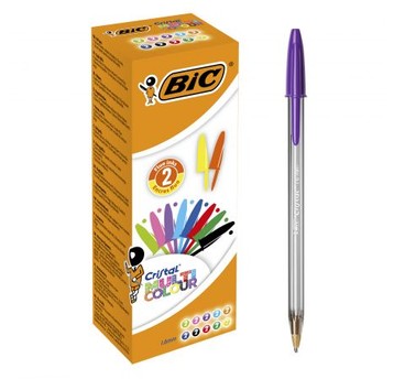 DŁUGOPIS BIC CRISTAL MULICOLOUR MIX A'20 9695