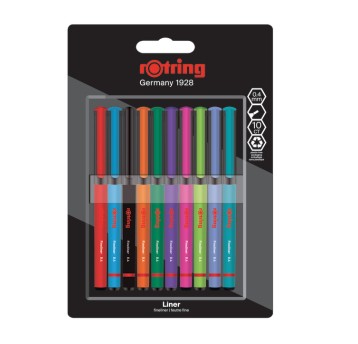 DŁUGOPIS FINELINER 0,4 ROTRING 10 KOL 2166220