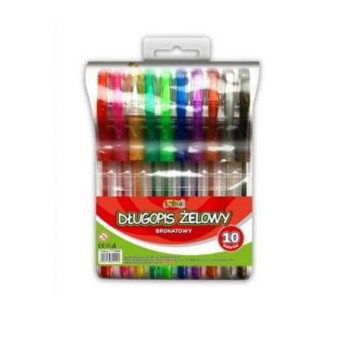 DŁUGOPIS KOLORI ŻELOWY BROKAT. 10KOL 0194