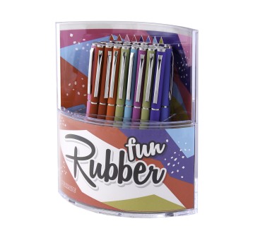 DŁUGOPIS METALOWY FUN RUBBER DISPLAY A'25 0309