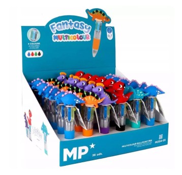 Długopis MINI 4w1 0.7mm Dinozaury A'36