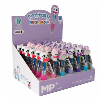 Długopis MINI 4w1 0.7mm Kotki & Tęcza A'36