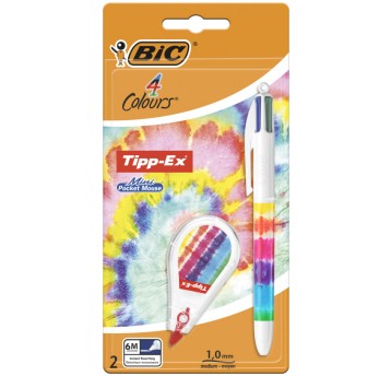 DŁUGOPIS MPM 4C DEC RAINBOW BL2 MIX 1286
