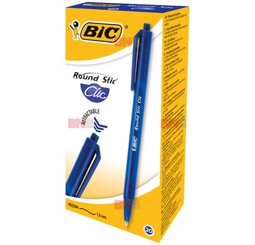 DŁUGOPIS ROUND STICK CLIC NIEBIESKI A'20 926376