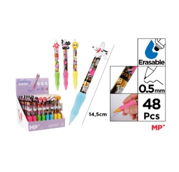 Długopis ścieralny z nakł. kot,pies,muchomor A'48