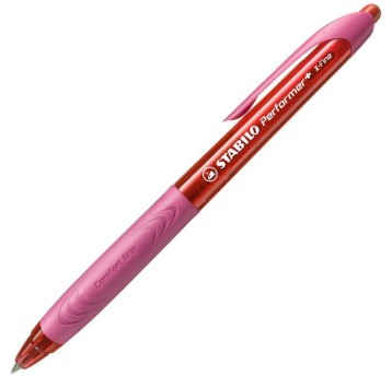 Długopis STABILO Performer+ 0.35 mm czerwony/różo