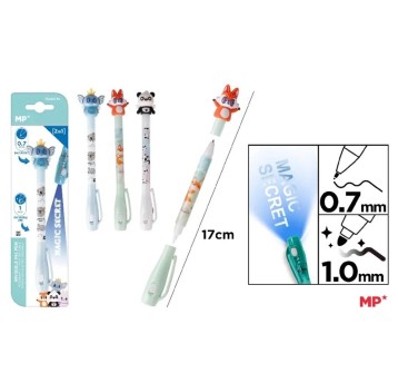 Długopis szpiegowski UV podwójny ZWIERZĄTKA 6854