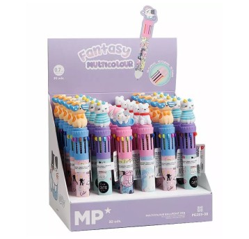 Długopis wielokolor Fantasy 10w1 kotki misie A'30